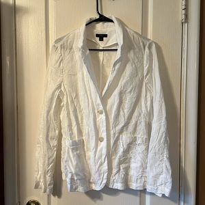 J. Crew white linen blazer